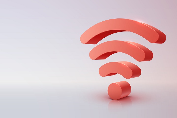 Red wifi sign