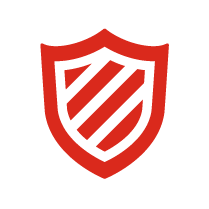 red icon of a shield