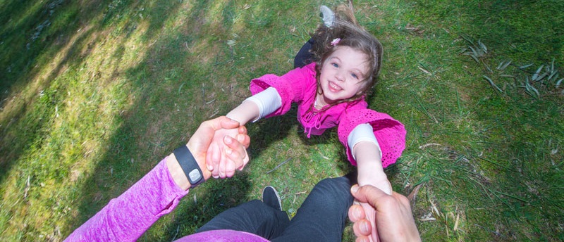 Hands Daughter Swing Park